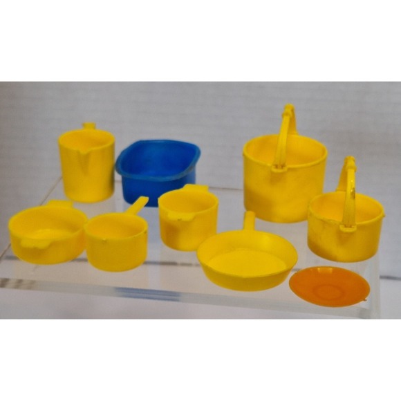 Barbie Vtg Dream House Kitchen Accessories Pots Pans Lot Of 8 - Picture 9 of 9